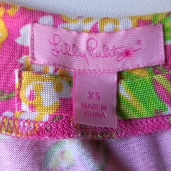 Lilly Pultizer Dress Pink Silk  XS - Picture 7 of 10